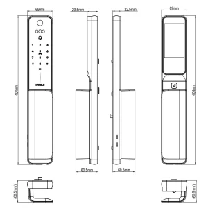 Khoá điện tử Hafele HORIZON – PP2501W 499.21.224