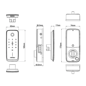 Khoá điện tử Hafele NOVA – MR2501B 499.21.226