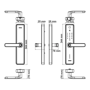 Khoá điện tử Hafele ZENITH – ML2501W 499.21.225