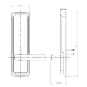 Khoá điện tử Hafele ML2502B 912.21.048