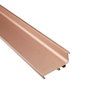 Tay nắm dọc đơn Gola/ Lắp mặt bên chiều dài hữu dụng 2400 mm màu vàng hồng Hafele 126.37.974
