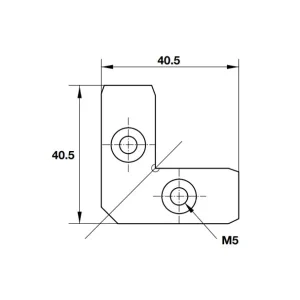 Bát nối góc Hafele 260.26.998