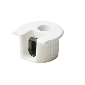 Vỏ nối Rafix 20 không vành không chốt, nhựa, với cơ cấu siết màu trắng Hafele 263.10.705