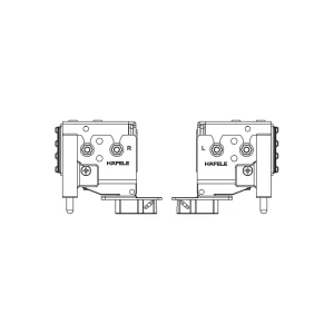 Bộ phụ kiện cửa lùa xếp Hafele 401.30.009