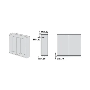 Bộ phụ kiện cửa lùa xếp Hafele 401.30.009