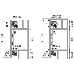 Bộ phụ kiện cửa lùa xếp Hafele 401.30.009