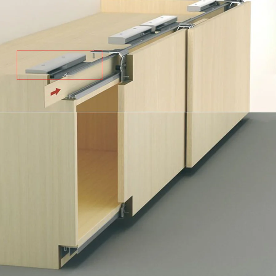 Bộ phụ kiện cơ cấu giảm chấn cho cửa trượt thẳng 3 cánh Hafele 402.35.483