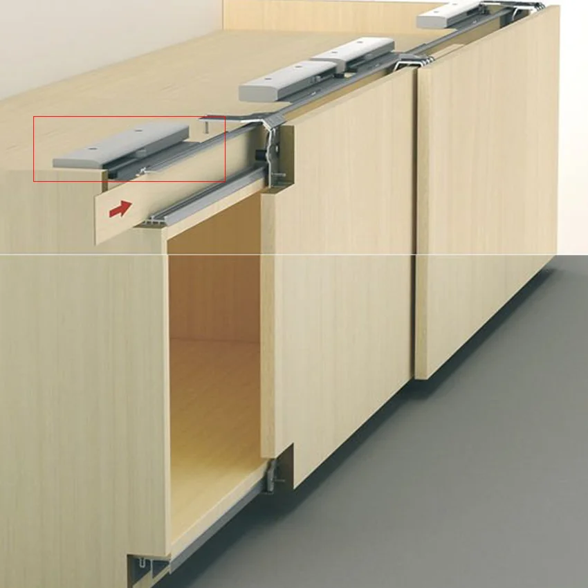 Bộ phụ kiện cơ cấu giảm chấn cho cửa trượt thẳng 4 cánh đồng bộ Hafele 402.35.484