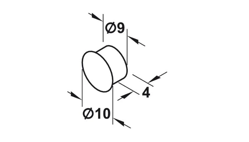 Nắp che lỗ khoan màu đen Hafele 403.50.976
