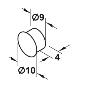 Nắp che lỗ khoan màu trắng Hafele 403.50.977