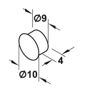 Nắp che lỗ khoan màu bạc Hafele 403.50.978