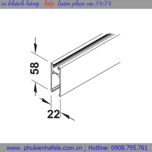 Khung dưới màu đen 3m Hafele 403.75.322