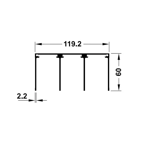 Ray ba dẫn hướng trên 3m Hafele 403.71.930