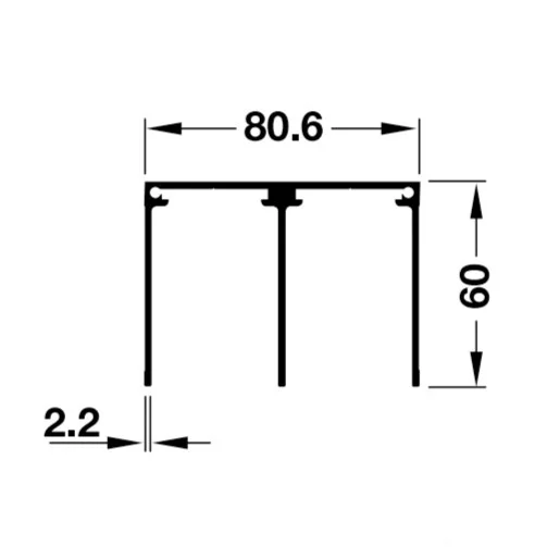 Ray đôi dẫn hướng trên dài 3000mm Hafele 403.75.385