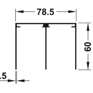 Ray đôi dẫn hướng trên màu đen dài 3000mm Hafele 403.75.389