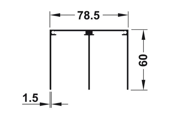 Ray đôi dẫn hướng trên màu đen dài 3000mm Hafele 403.75.389