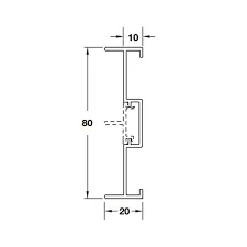 Thanh nhôm nối tường màu đen dài 3m Hafele 403.75.419