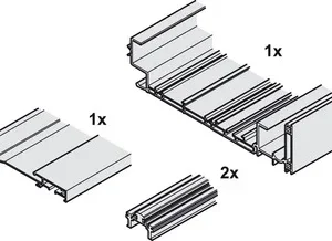 Ray cho cửa trượt bằng mặt rộng 1731-2530 mm Hafele 406.11.680