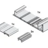 Ray cho cửa trượt bằng mặt rộng 2531-3400 mm Hafele 406.11.681