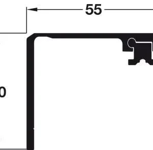 Thanh kết nối cho 1 bên cánh dài 900 mm Hafele 408.30.092
