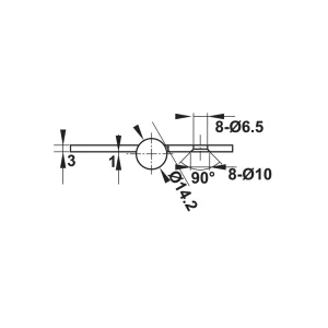 Bản lề lá 2BB 102x76x3mm Hafele DIY 489.05.021