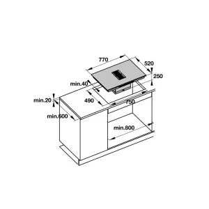 Bếp từ kết hợp hút mùi Hafele HC-IHH77D 536.61.655