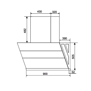 Máy hút mùi gắn tường Hafele 90cm HC-H902WC 538.81.742