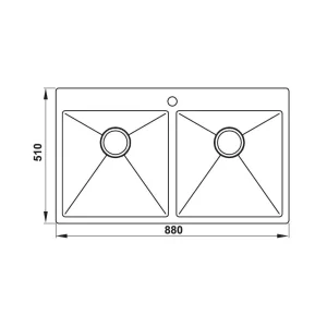 Combo Chậu rửa chén Hafele 880mm 567.20.577