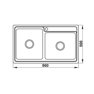 Combo Chậu rửa chén Hafele 860mm 567.20.586