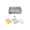 Chậu Inox Hafele 760mm HS24-SSN1S-7650 567.20.627