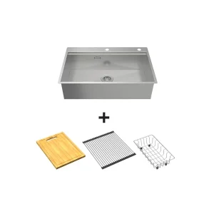 Chậu Inox Hafele 760mm HS24-SSN1S-7650 567.20.627