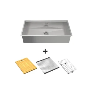 Chậu Inox Hafele 760mm HS24-SSN1S-7644 567.24.467
