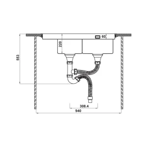 Combo Chậu rửa chén Hafele 840mm 567.94.049