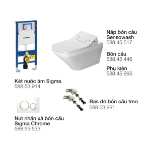 Bồn cầu gắn tường Durastyle 580.20.309