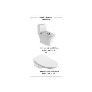 Combo Bồn cầu một khối + Nắp rửa thông minh Hafele 588.79.418