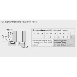 Bản lề giảm chấn Hafele 165 độ màu đen loại thẳng 315.28.750