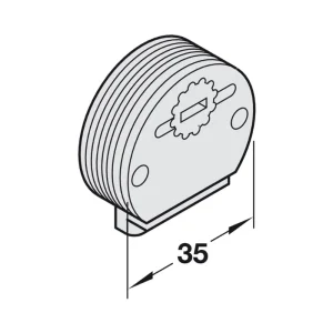 Bánh xe trượt dưới Hafele 404.20.340