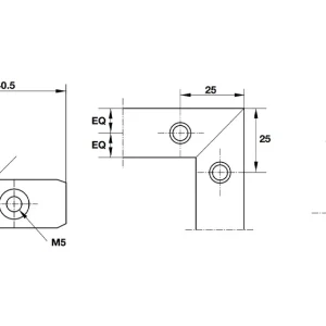 Bát nối góc Hafele 260.26.997