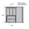 Bộ khay chia ngăn kéo Inox rộng 500mm màu xám mờ Hafele 552.52.390