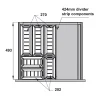 Bộ khay chia ngăn kéo Inox rộng 500mm màu xám mờ Hafele 552.52.392