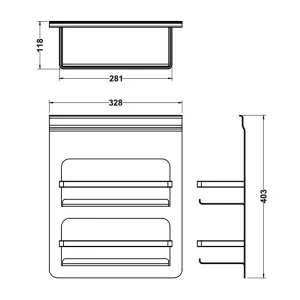 Kệ đa năng có khung Hafele 523.00.360