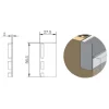 Nắp che – Tay nắm Gola chữ J màu vàng Hafele 126.36.580