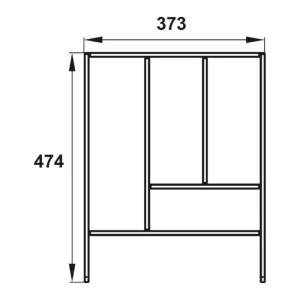 Bộ khay chia ngăn kéo rộng 450mm màu trắng mờ Hafele 552.52.804