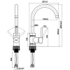 Vòi bếp Hafele màu đen HT21-CH1F220C 577.56.300