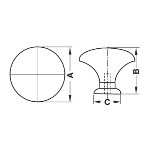 Tay nắm cổ điển Hafele 32mm 122.07.130