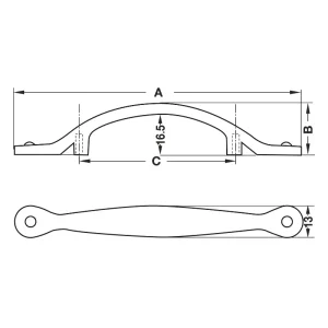 Tay nắm cổ điển Hafele 117mm 122.07.131