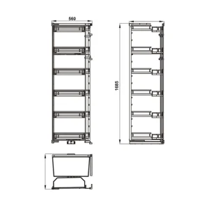 Tủ đồ khô Hafele 450mm 548.65.842