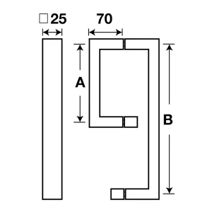 Tay nắm kéo phòng tắm kính 300x500mm Hafele 903.12.323