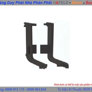 Bas liên kết hai mặt 90 độ – tay nắm Gola chữ J màu xám đen Hafele 126.37.717