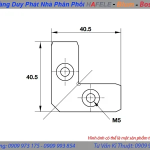Bát nối góc Hafele 260.26.997